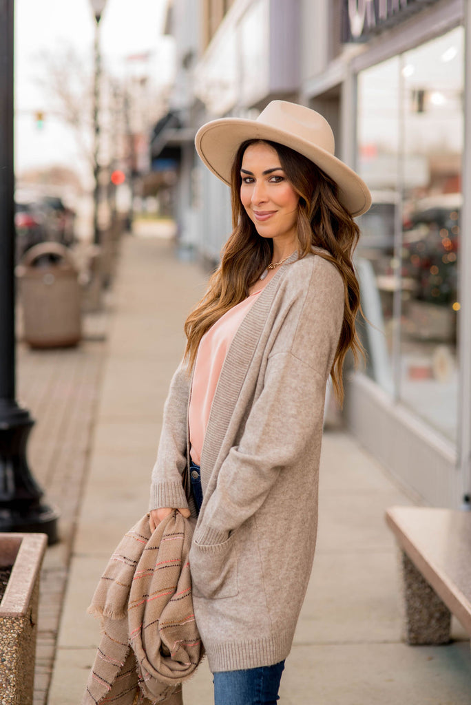 Thick Basic Duster Cardigan - Betsey's Boutique Shop