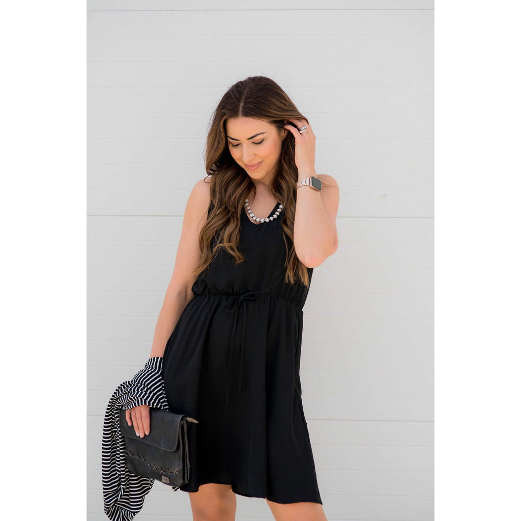 Tie Pocket Tank Dress - Betsey's Boutique Shop