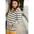 Mustard Accent Striped Hoodie - Betsey's Boutique Shop