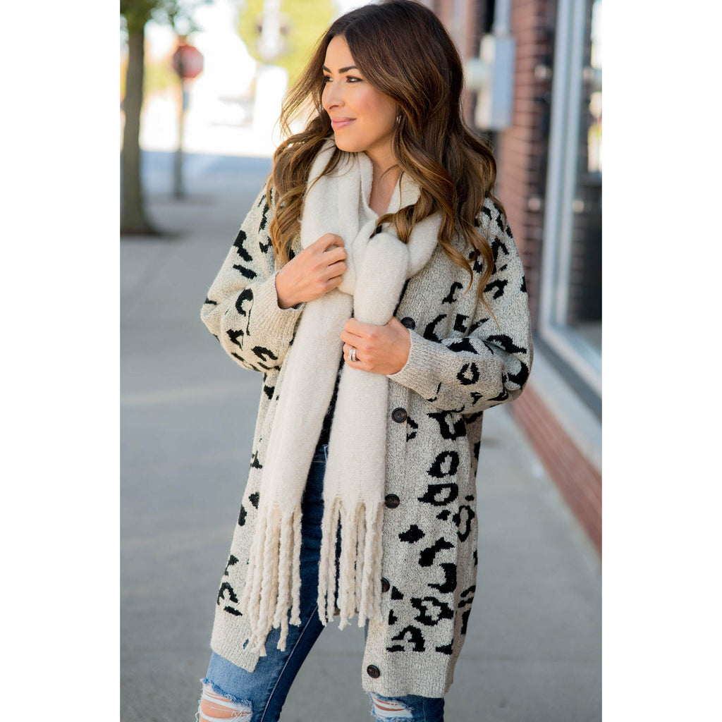 Cute & Cozy Twisted Fringe Scarf - Betsey's Boutique Shop