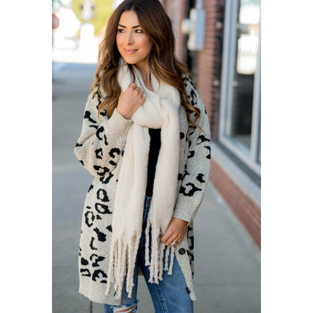 Cute & Cozy Twisted Fringe Scarf - Betsey's Boutique Shop