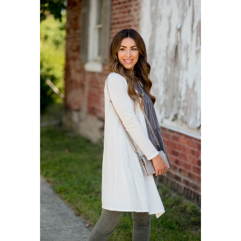 Basic Tunic Cardigan - Betsey's Boutique Shop - Coats & Jackets