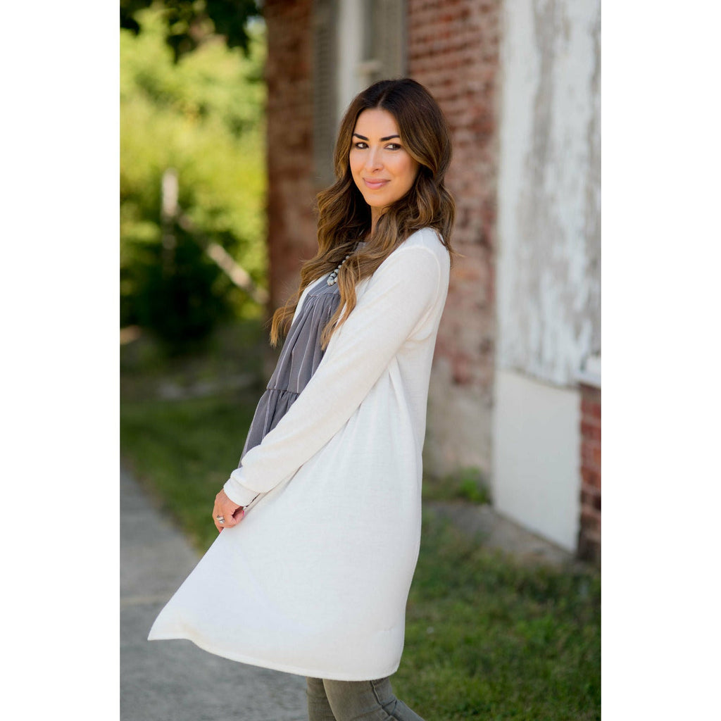 Basic Tunic Cardigan - Betsey's Boutique Shop - Coats & Jackets