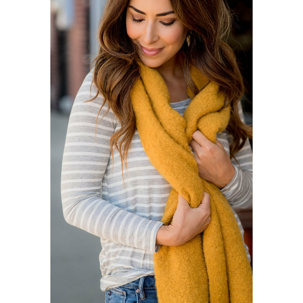 Cute & Cozy Twisted Fringe Scarf - Betsey's Boutique Shop