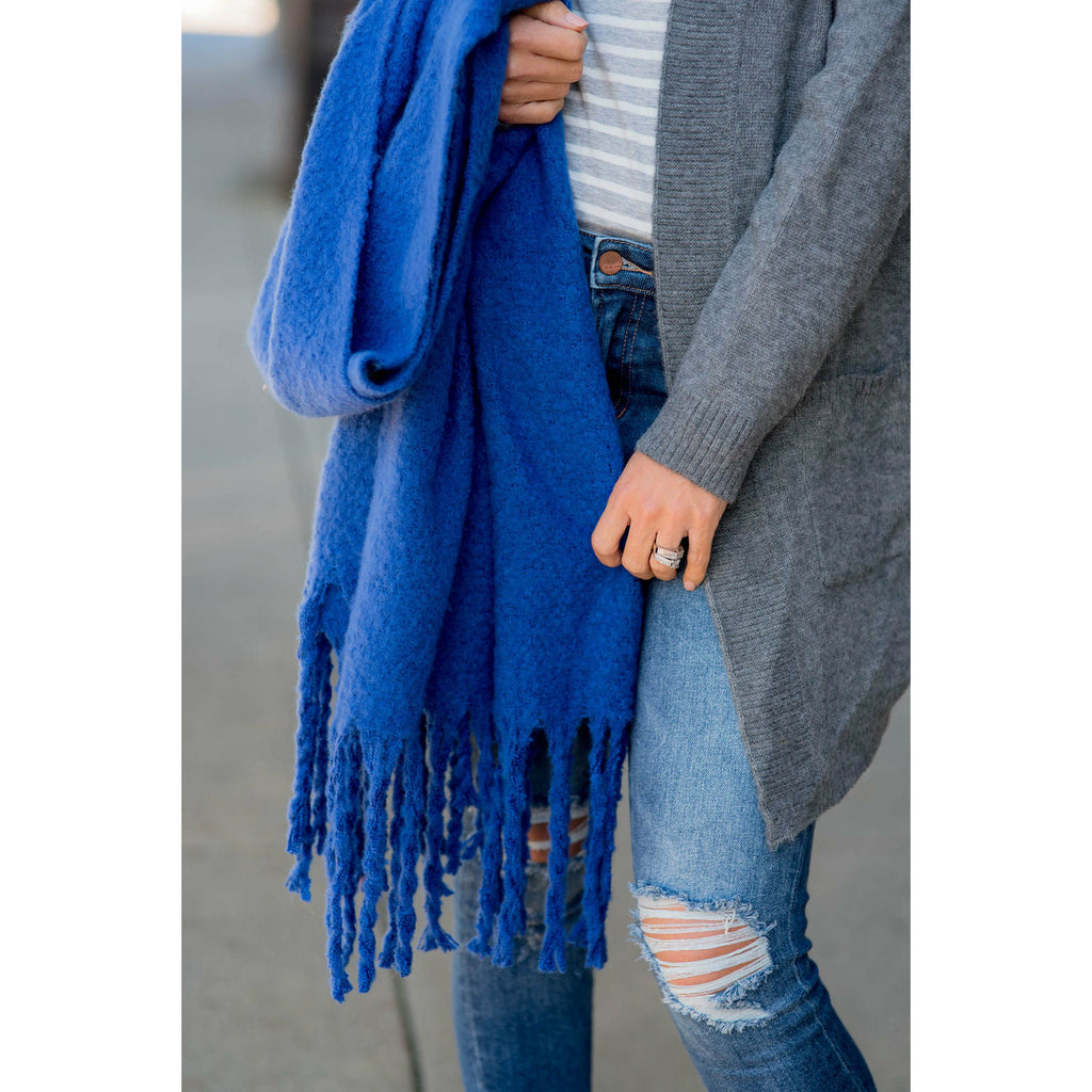 Cute & Cozy Twisted Fringe Scarf - Betsey's Boutique Shop