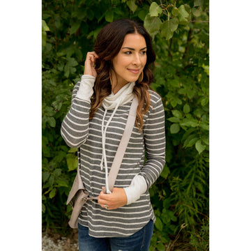 Solid Accent Cowl Neck - Betsey's Boutique Shop