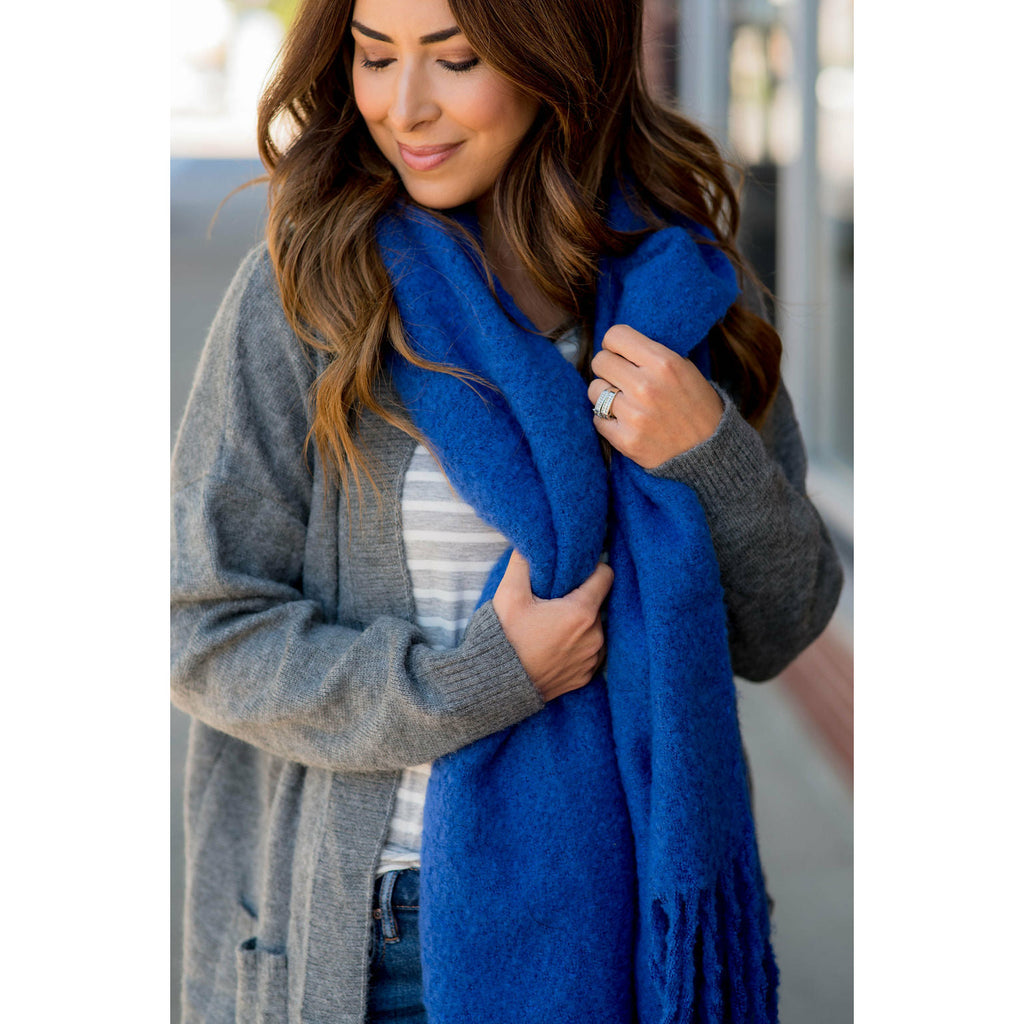 Cute & Cozy Twisted Fringe Scarf - Betsey's Boutique Shop