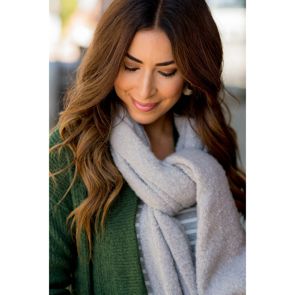 Cute & Cozy Twisted Fringe Scarf - Betsey's Boutique Shop