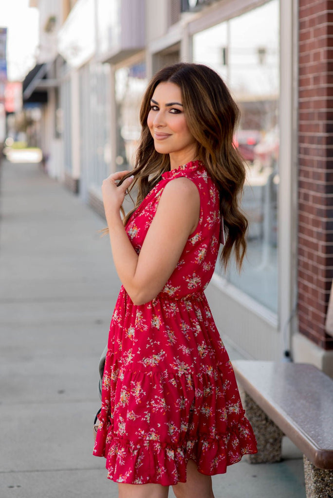 Mini Bouquets Tiered Tank Dress - Betsey's Boutique Shop