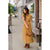 Mustard Printed Wrap Maxi Dress