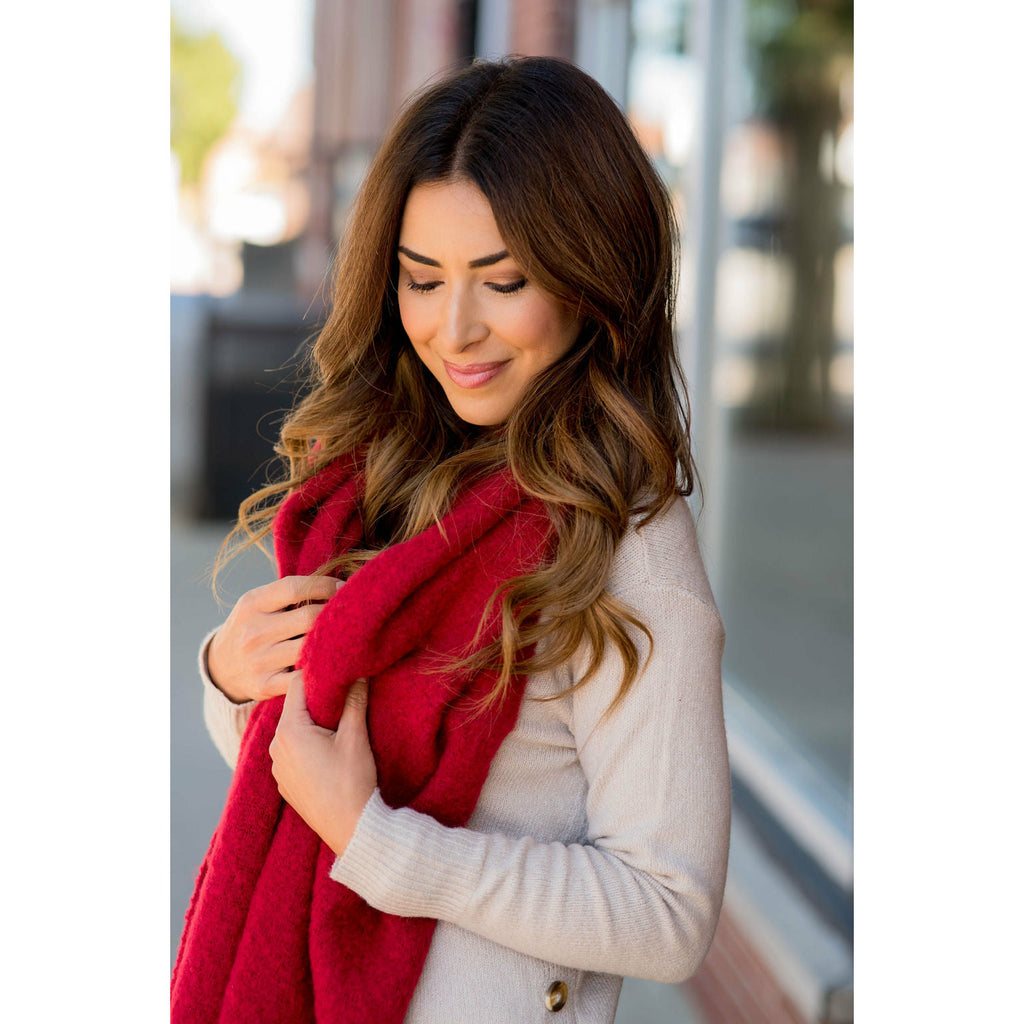 Cute & Cozy Twisted Fringe Scarf - Betsey's Boutique Shop