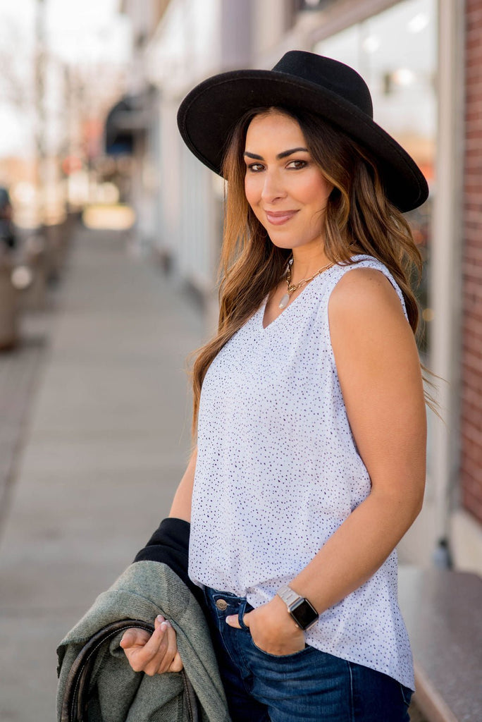 Dot V-Neck Tank - Betsey's Boutique Shop