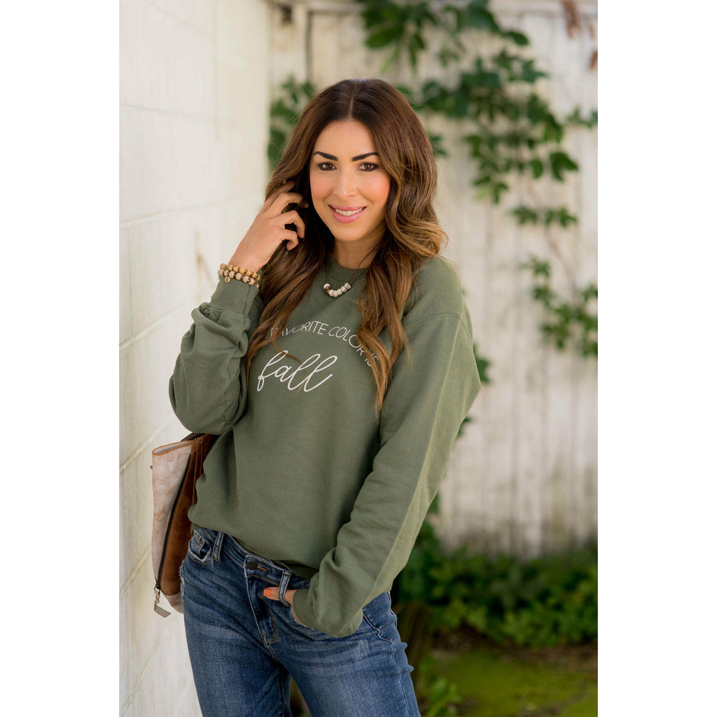 My Favorite Color is Fall Crewneck - Betsey's Boutique Shop