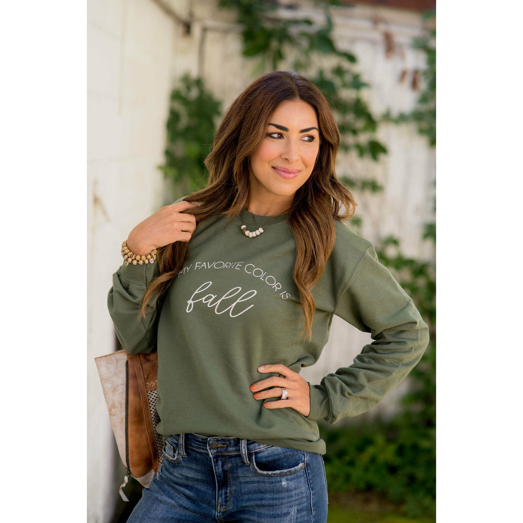My Favorite Color is Fall Crewneck - Betsey's Boutique Shop