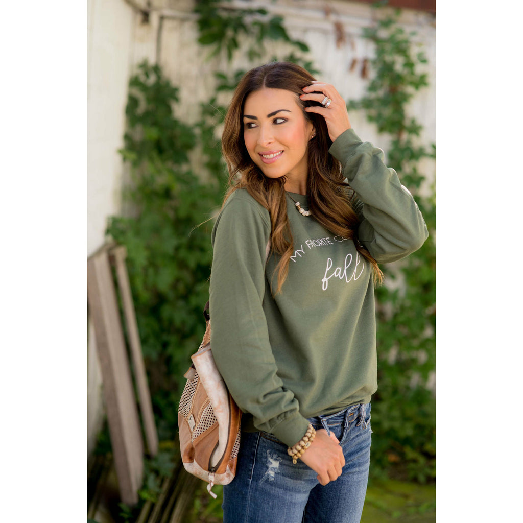 My Favorite Color is Fall Crewneck - Betsey's Boutique Shop