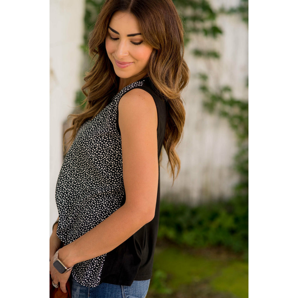 Solid Back Patterned Tank - Betsey's Boutique Shop