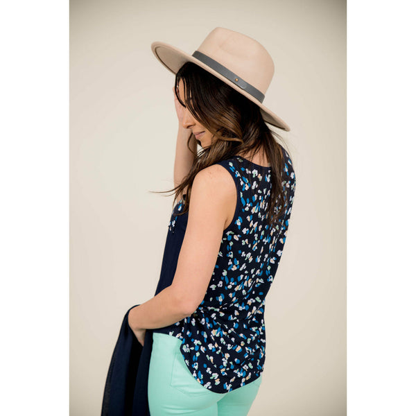 Printed Back Pocket Tank