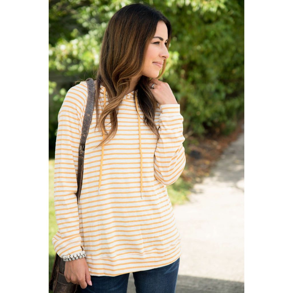 Striped Lightweight Game Day Hoodie - Betsey's Boutique Shop