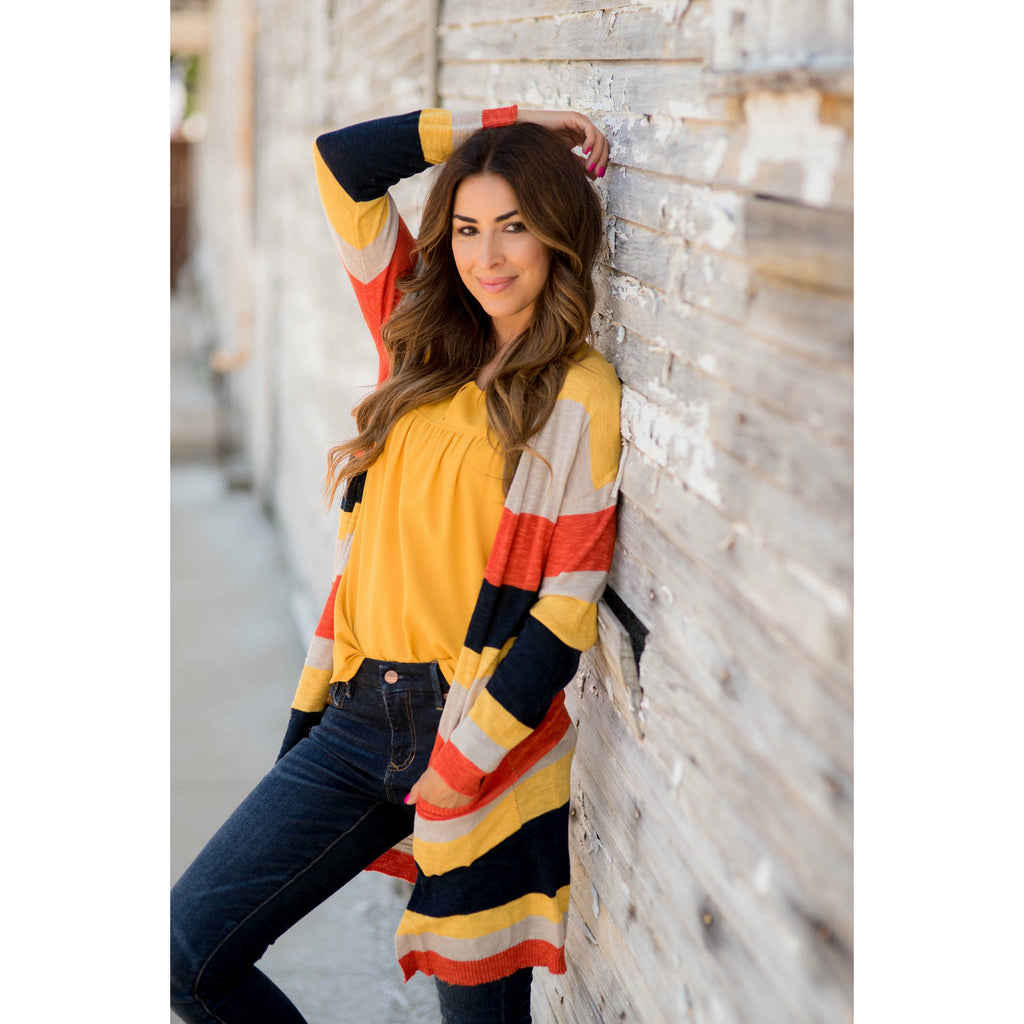 Striped Tissue Cardigan - Betsey's Boutique Shop