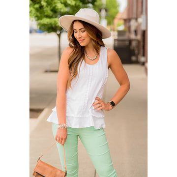 Ruffled Accents Tiered Tank - Betsey's Boutique Shop