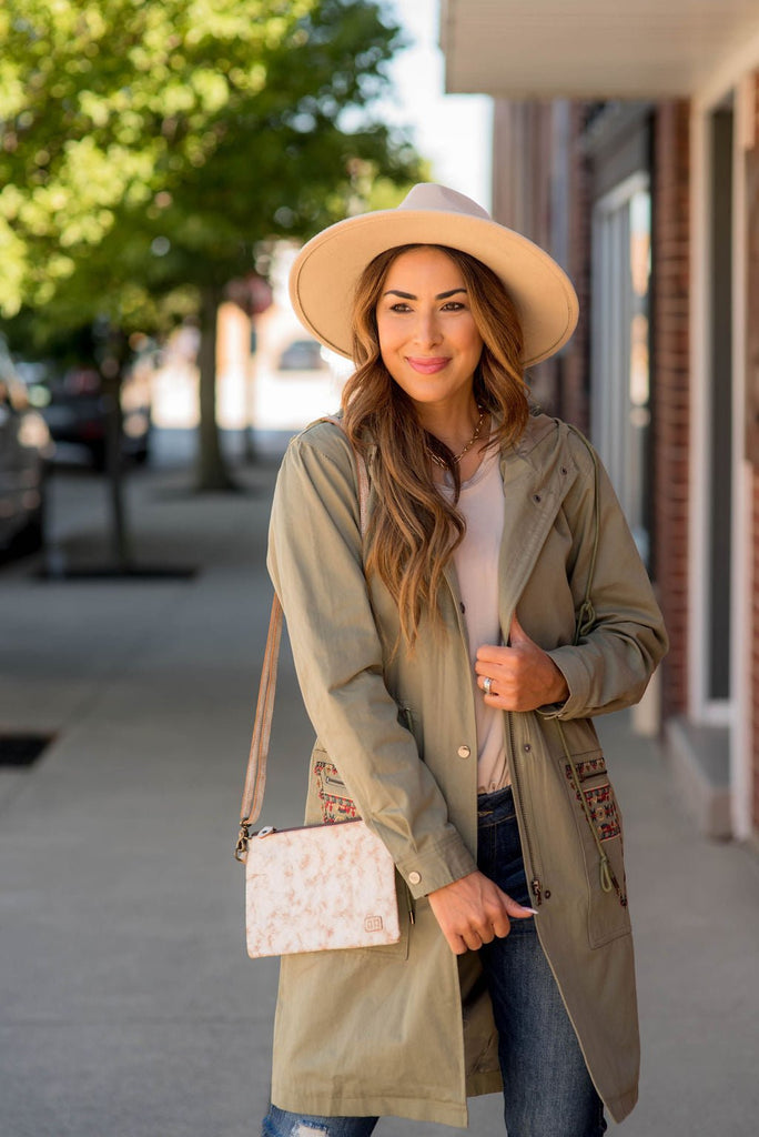 Embroidered Pocket Tunic Jacket - Betsey's Boutique Shop