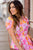 Bold Floral Puff Sleeve Dress - Betsey's Boutique Shop -