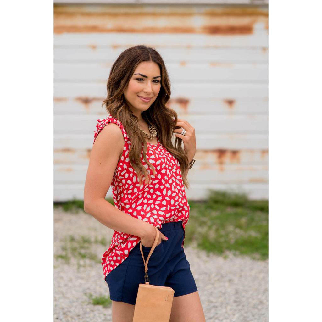 Petal Ruffle Sleeve Tank - Betsey's Boutique Shop