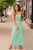 Geo Leaves Thin Strapped Maxi Dress - Betsey's Boutique Shop -