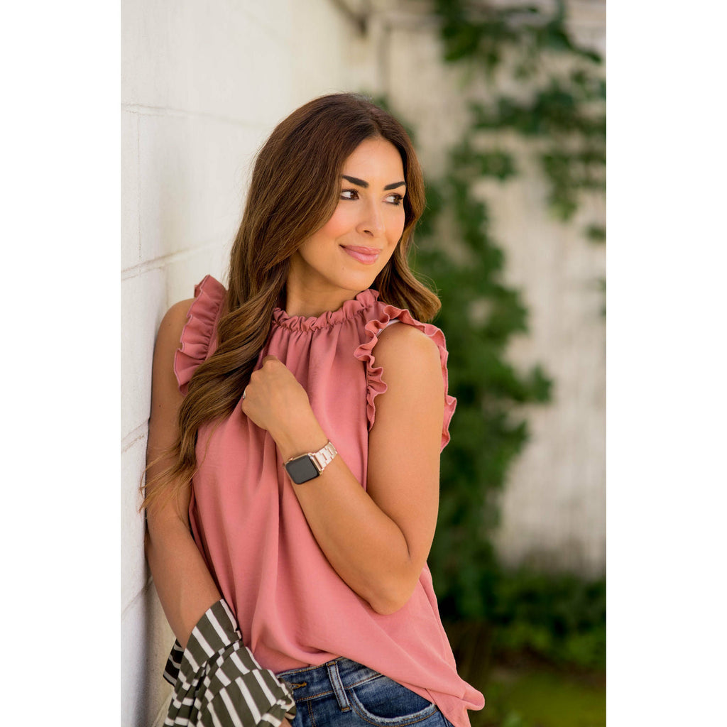 Dressy Ruffle Cinch Tank Blouse - Betsey's Boutique Shop