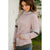 Double Striped Heather Lined Hoodie - Betsey's Boutique Shop - Shirts & Tops