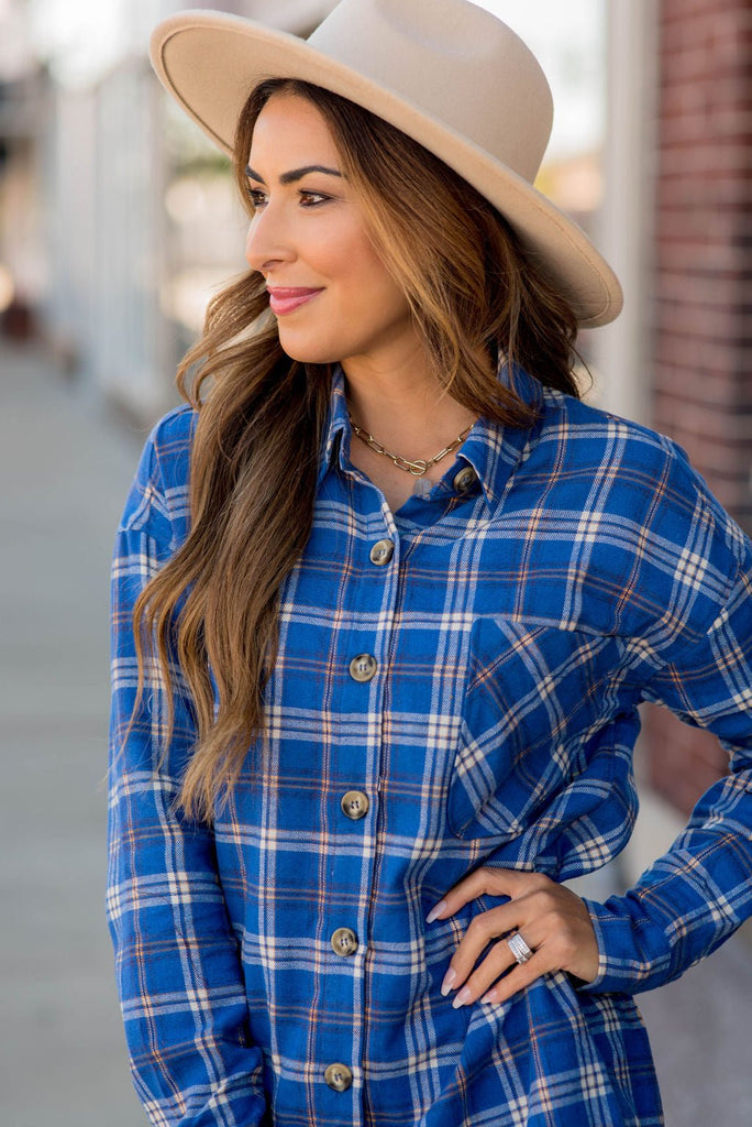 Feeling Blue Flannel - Betsey's Boutique Shop