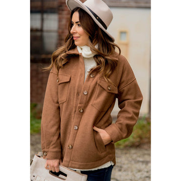 Pocketed Pea Coat - Betsey's Boutique Shop