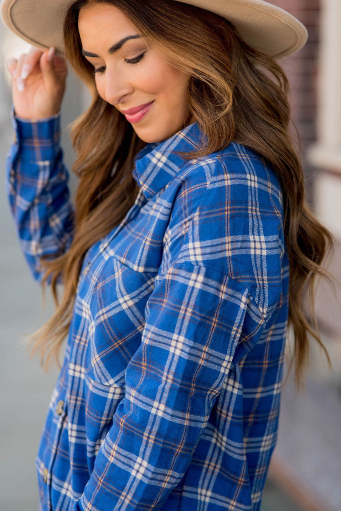 Feeling Blue Flannel - Betsey's Boutique Shop