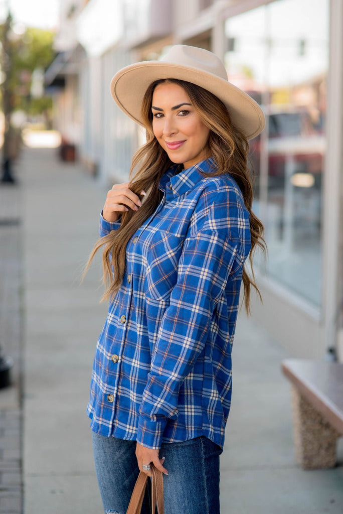 Feeling Blue Flannel - Betsey's Boutique Shop