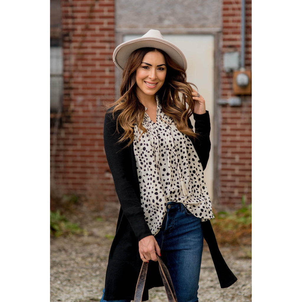 On-the-Go Cheetah Tie Blouse - Betsey's Boutique Shop