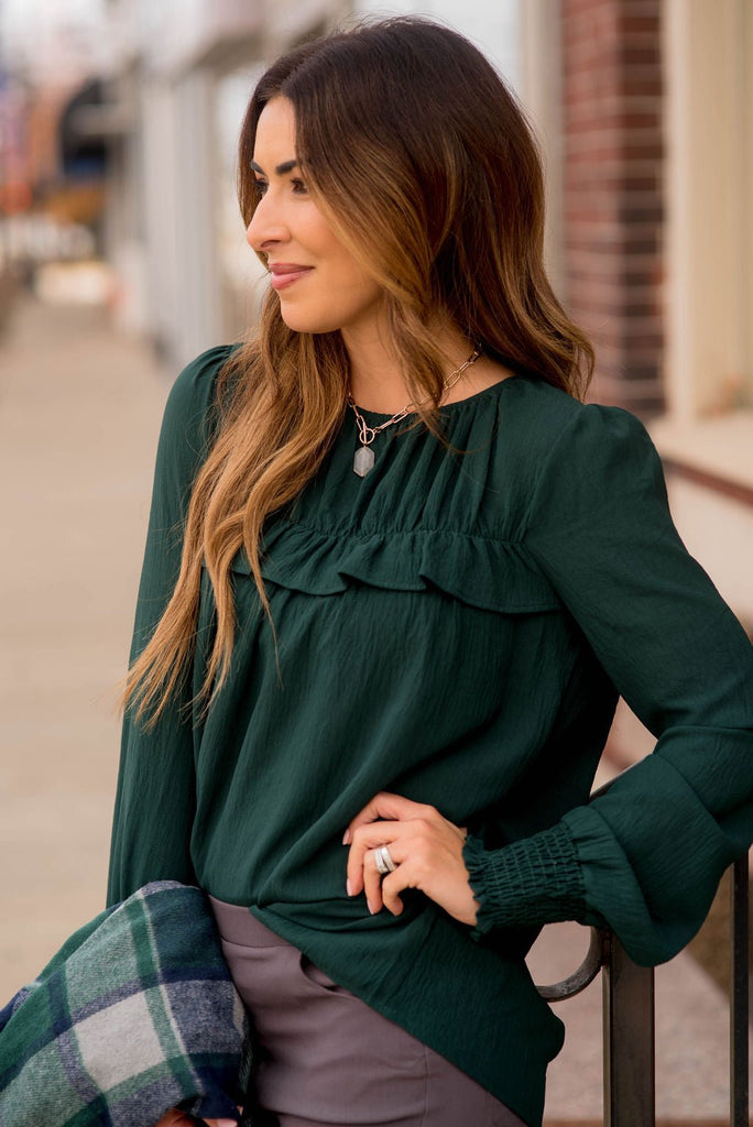 Ruffle Blouse - Betsey's Boutique Shop - Shirts & Tops