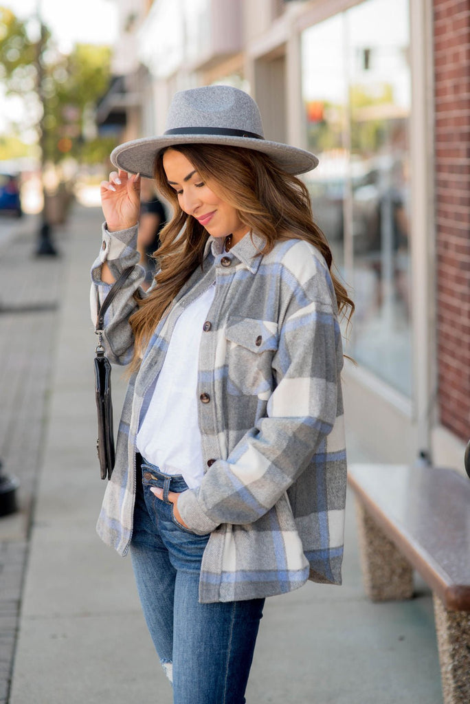 Bonfire Ready Plaid Shacket - Betsey's Boutique Shop