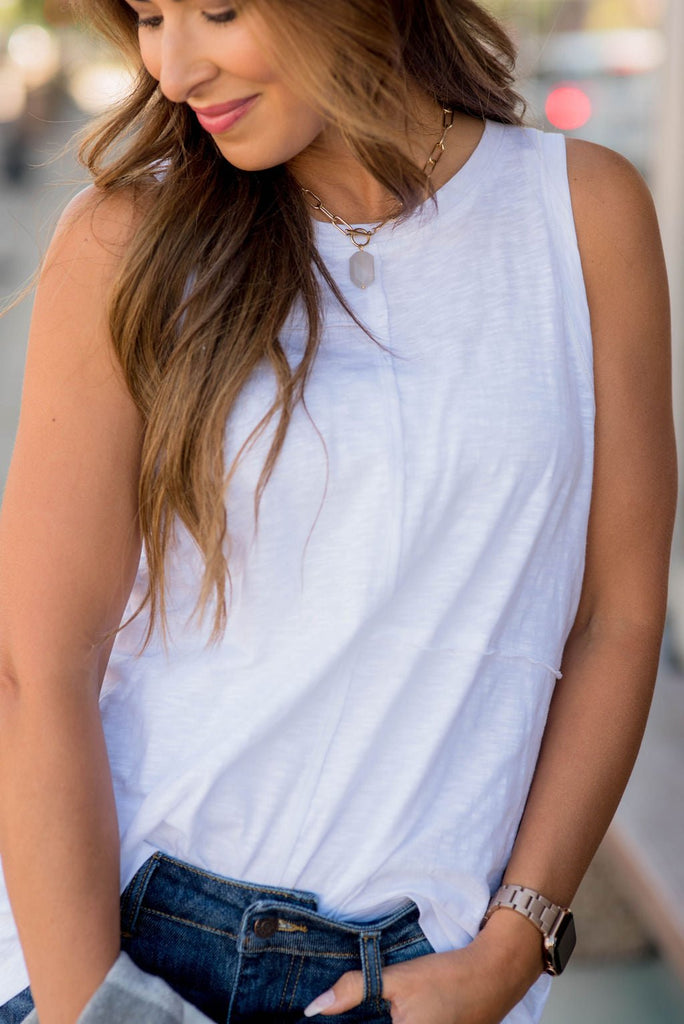 Raw Seam Basic Tank - Betsey's Boutique Shop