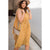 V-Neck Button Tie Midi Tank Dress
