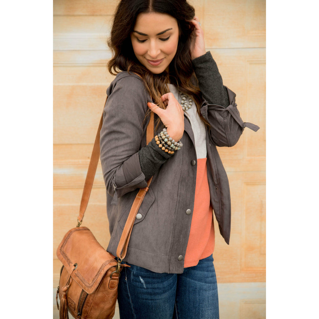 Utility Zipper Jacket - Betsey's Boutique Shop