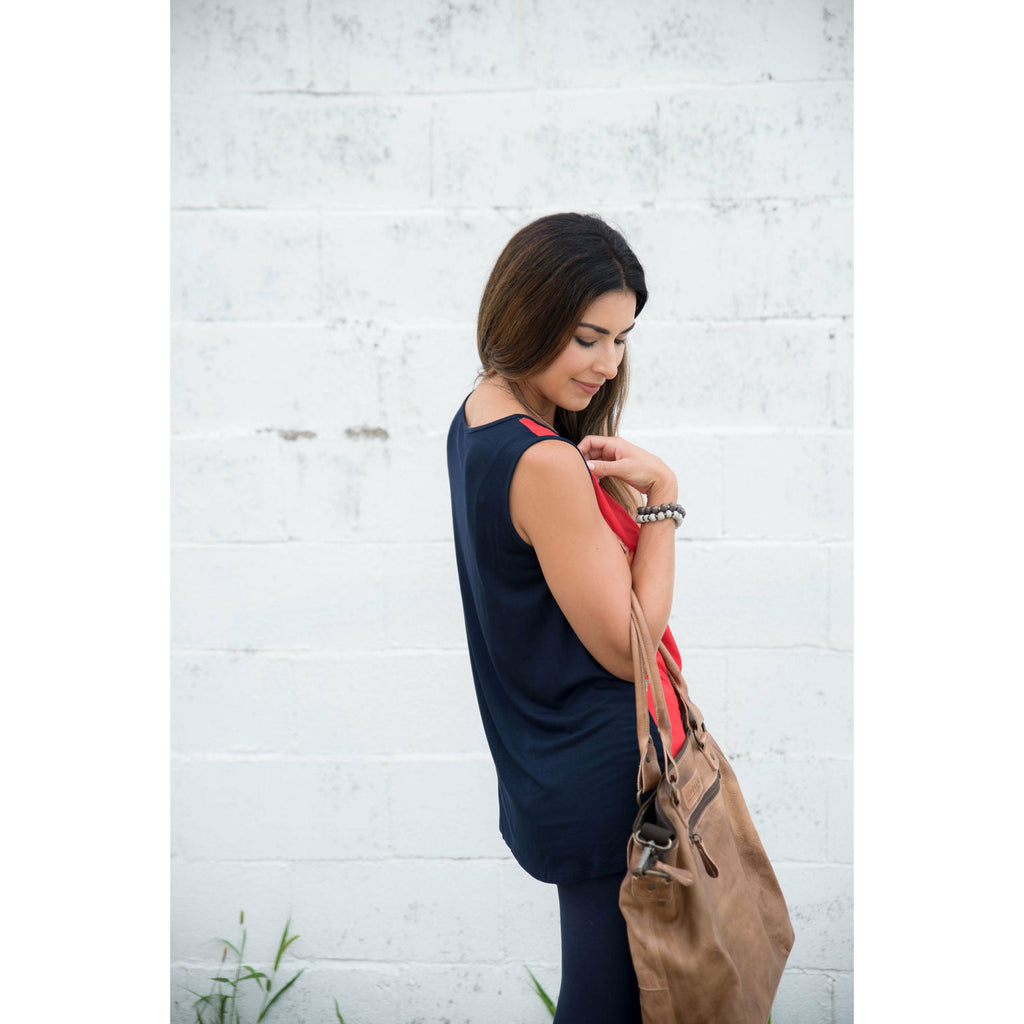 Floral Front Tank - Betsey's Boutique Shop