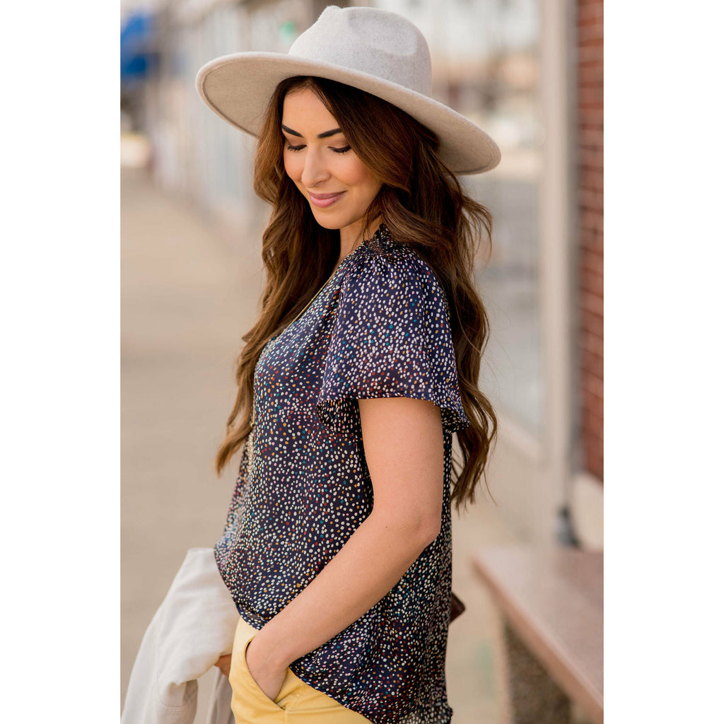 Burst of Color Dotted Tee - Betsey's Boutique Shop