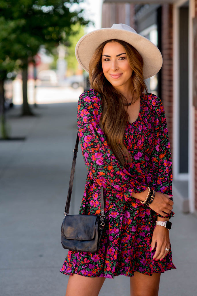 Bright Blooms Ruched Top Dress - Betsey's Boutique Shop