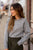 Raw Stitched V Accent Sweater - Betsey's Boutique Shop -