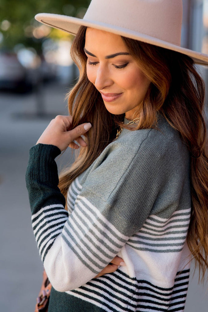 Living The Dream Striped Sweater - Betsey's Boutique Shop -