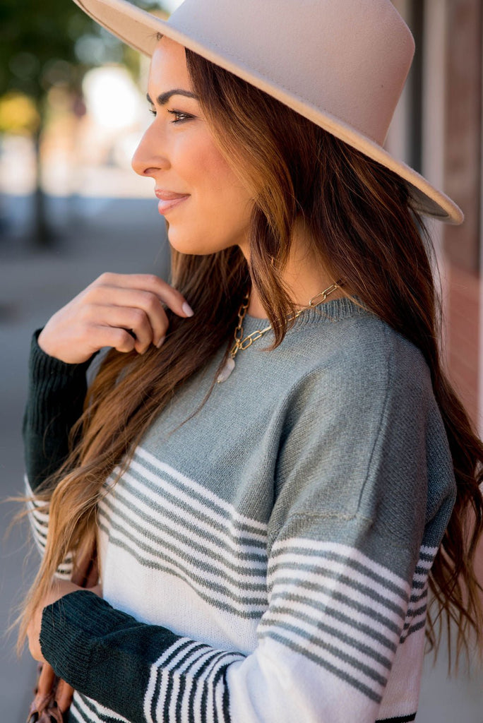 Living The Dream Striped Sweater - Betsey's Boutique Shop -