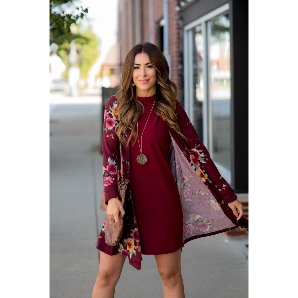 Floral Tunic Cardigan - Betsey's Boutique Shop - Coats & Jackets