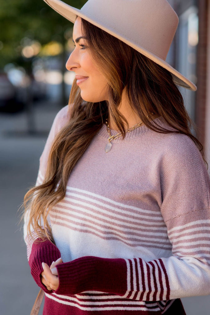 Living The Dream Striped Sweater - Betsey's Boutique Shop -