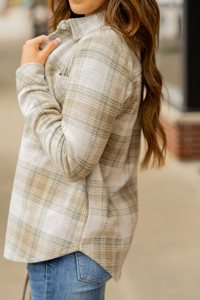 Hopeful Plaid Shacket - Betsey's Boutique Shop -