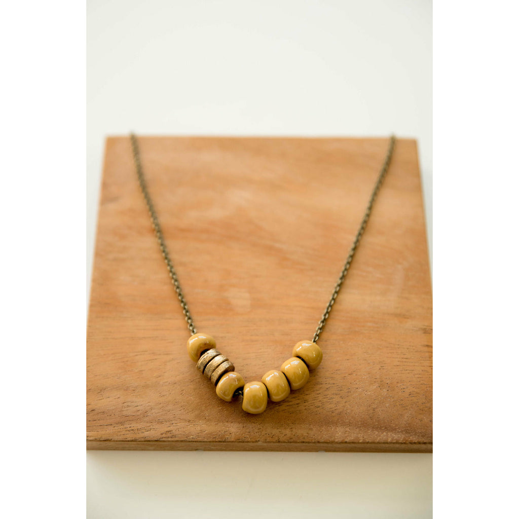 Bel Koz Simple Bead Clay Necklace - Betsey's Boutique Shop - Necklaces